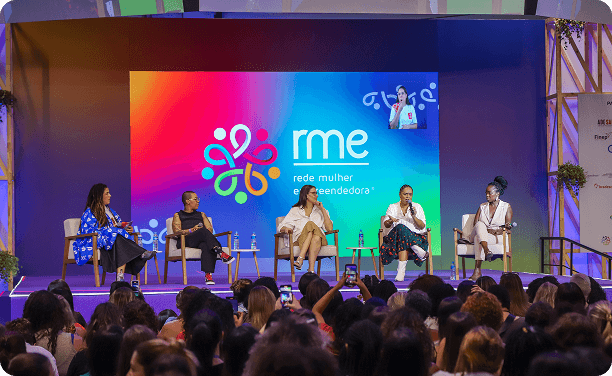 Foto de um dos painéis que aconteceram durante o Festival RME 2024